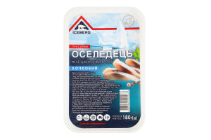 Оселедець філе-шматочки в олії Бочковий Iceberg п/у 180г