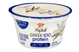 Yoplait Greek 100 Protein Fat Free Yogurt Vanilla