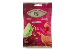 Конфеты с фруктовой начинкой Вишня-лайм и Апельсин-малина Cavendish&Harvey м/у 75г
