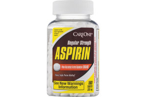 CareOne Aspirin 325mg Regular StrengthTablets - 500 CT