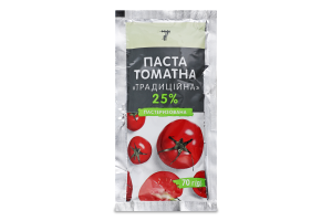 Паста томатна 7 70 г Традиційна 25%