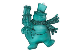 Підвіска новорічна Сніговик смарагдова 10*9см КМ