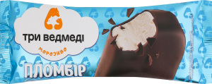 Морозиво пломбір в кондитерській глазурі Три ведмеді м/у 70г