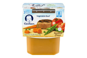 Gerber Nutritious Dinner 2nd Foods Vegetable Beef - 2 PK