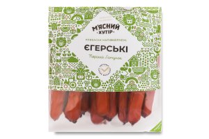 Ковбаски з м'ясом птиці Єгерські М'ясний хутір н/к 1ґ кг