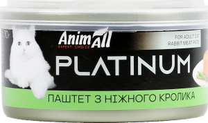 Корм д/котів Platinum Ніжний паштет з кроля 70г ж/б AnimAll