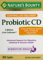 Nature's Bounty Probiotic CD Digestive Health Caplets - 30 CT