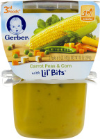 Gerber 3rd Foods Carrot Peas & Corn With Lil' Bits Crawler - 2 PK