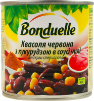 Фасоль красная с кукурузой в соусе чили стерилизованная Bonduelle ж/б 430г