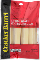 Cracker Barrel Extra Sharp White Cheddar Cheese Sticks - 10 CT
