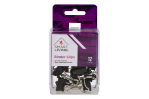 Smart Living 3/4" Binder Clips - 12 CT