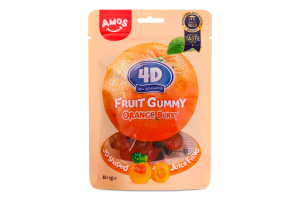 Цукерки Amos Апельсин 4D желейні