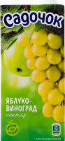 Нектар осветленный пастеризованный Яблоко-виноград Садочок т/п 950мл