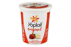 Yoplait Original Low Fat Yogurt Smooth Style Strawberry Banana