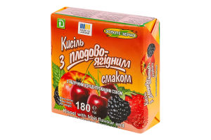 Кисель с плодово-ягодным вкусом с яблочным концентрированным соком Золоте Зерно м/у 180г