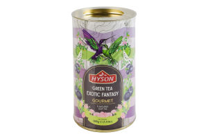 Чай зеленый байховый листовой с ароматом голубики и соу-сепа Exotic Fantasy Gourmet Hyson тубус 100г