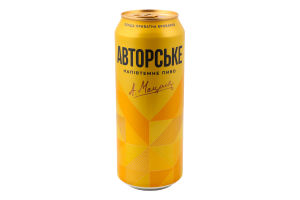 Пиво 500мл 6.5% полутемное фильтрованное пастеризованное Авторское Перша приватна броварня ж/б