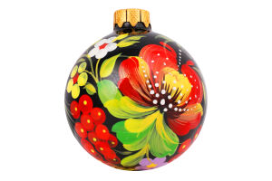 Прикраса ялинкова Куля Народна творчість ручн 66мм