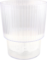 Горщик д/орхідей Стелла прозорий з дренажем 16*18,5см Алеана