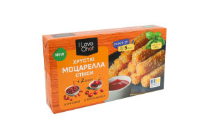 Стиксы хрустящие Моцарелла 0.35кг + ягодные соусы 2x0.05кг I Love Chef к/у 0.45кг