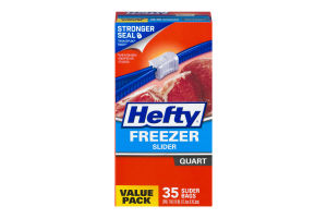 Hefty Freezer Slider Quart Slider Bags Value Pack - 35 CT