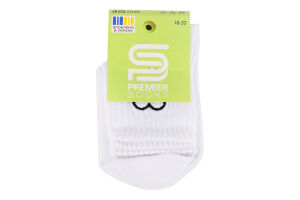 Шкарпетки Premier socks вис спорт вишив біл р18-20