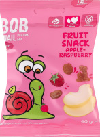 Снек фруктовий для дітей від 12міс Apple-raspberry Baby Bob Snail м/у 40г