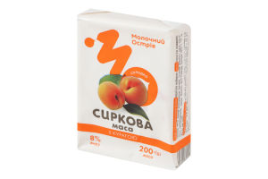 Масса творожная 8% сладкая с курагой Молочний острів м/у 200г