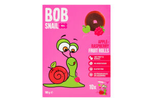Конфеты фруктовые натуральные Яблоко-малина Roll Bob Snail к/у 10х10г