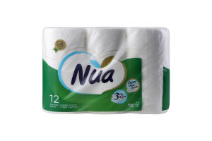 Папір туалетний Nua 3-шаровий