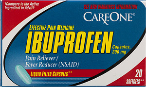 CareOne Ibuprofen Liquid Filled Capsules Pain Reliever/Fever Reducer - 20 CT