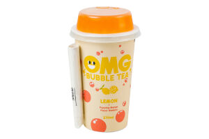 Напиток безалкогольный лимонный с шариками вкуса манго OMG Bubble tea ст 270мл