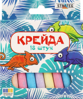Крейда кольорова маленька кругла 18шт Strateg