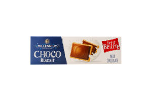 Шоколад молочний з печивом Choco Biscuit Millennium к/у 132г