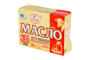 Масло солодковершкове 83% Екстра Kozub м/у 180г