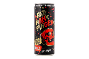Напиток слабоалкогольный 0.25л 7.3% на основе рома ароматизир газированный Golden spiced rum&Cola Dead Man’s Fingers ж/б
