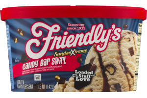 Friendly's SundaeXtreme Frozen Dairy Dessert Candy Bar Swirl
