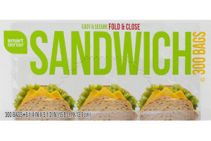 Smart Sense Sandwich Bags - 300 CT