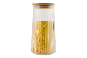 Банка для зберігання скло бамбукова кришка 1.4л №1470474 Excellent Houseware 1шт