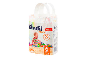 Трусики-підгузники для дітей 15+кг 6 Junior extra Pants Kindii 20шт