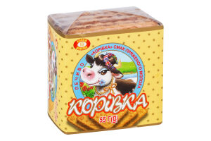 Печиво зі смаком пряженого молока Корівка Бісквіт Шоколад м/у 55г