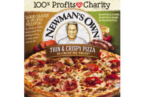 Newman's Own Thin & Crispy Pizza Italian Sausage & Uncured Pepperoni