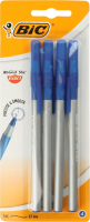 Ручка шариковая синяя 0.7мм Exact Round stic BiC 4шт