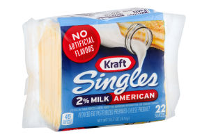 Kraft Singles American Cheese Slices 2% Milk - 22 CT