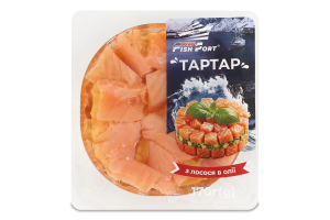 Тартар з лосося в олії Fish Port лоток 0.17кг