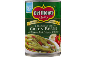 Del Monte French Style Green Beans with Onions, Red Peppers & Garlic Seasoned