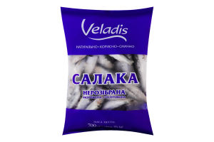 Салака мороженая неразобранная глазированная Veladis м/у 700г