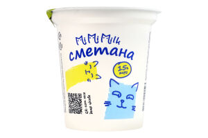 Сметана 15% Mimimilk ст 300г