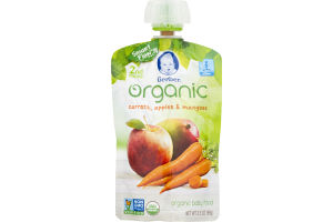 Gerber Organic Baby Food Carrots, Apple & Mangoes