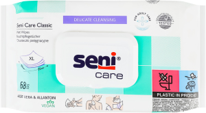 Салфетки влажные для ухода за кожей Classic Care Seni 68шт